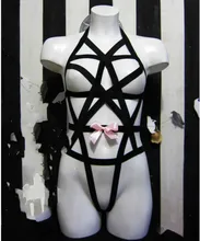 New fashion pastel goth Womens garter belt elastic bust suit breast top bondage bondage set sexy lingerie top retail
