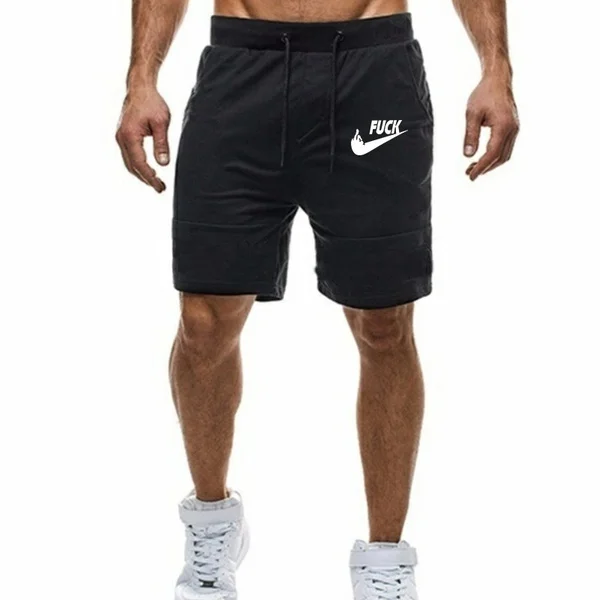 ZOGAA популярные мужские шорты для бега спортивные шорты для тренировок Размер M-XXXL мужские шорты для бега популярные шорты Свободные шорты для отдыха - Цвет: Черный