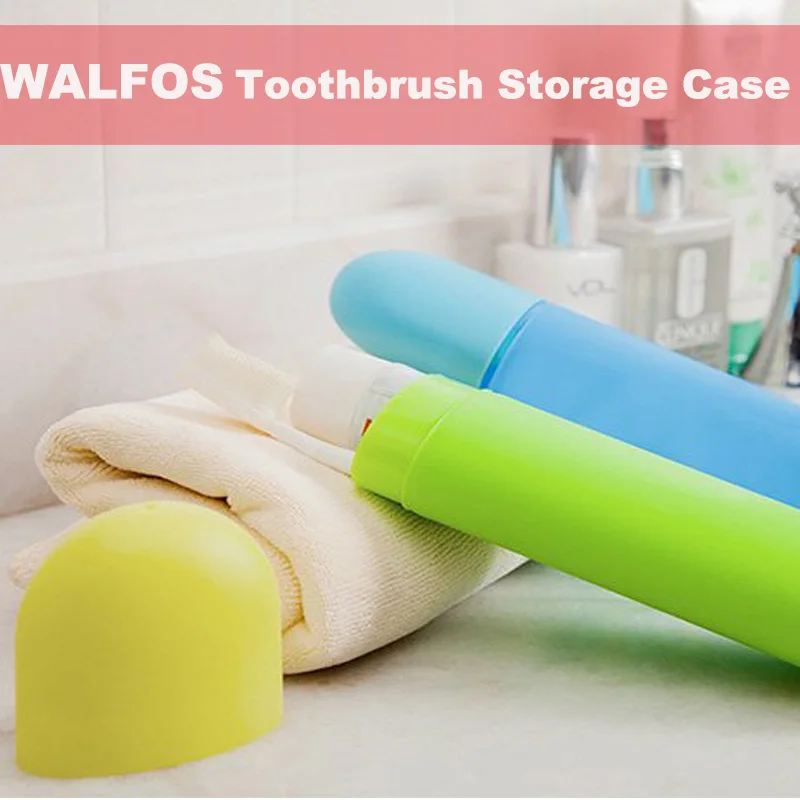 WALFOS портативный дорожный держатель для зубной пасты и щетки, колпачок, чехол для домашнего хранения, чашка, открытый держатель, аксессуары для ванной комнаты