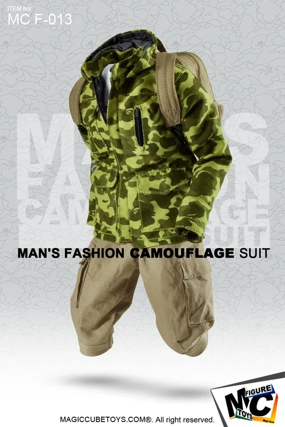 

MC TOYS MCTOYS MCF-013 1/6 Men's Fashion Camouflage Suit APE for 12" Collectible Action Figure DIY