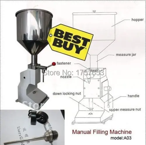 

FREE SHIPPING A03 NEW Manual Filling Machine (5~50ml) for cream & shampoo & cosmetic,Liquid filler