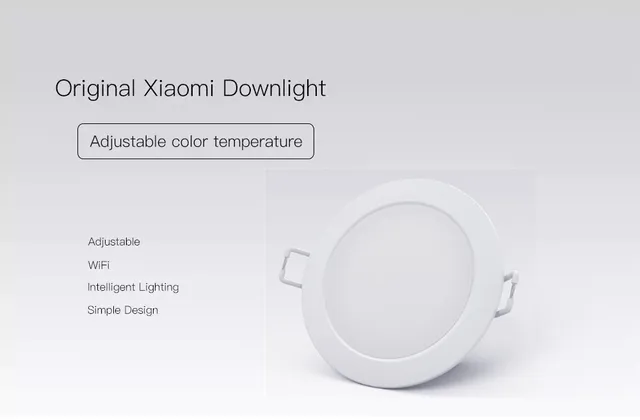 2018 Xiaomi Mijia Smart Downlight Wifi Work with Mi home App Smart Remote control White & Warm LED adjustable intelligent Light
