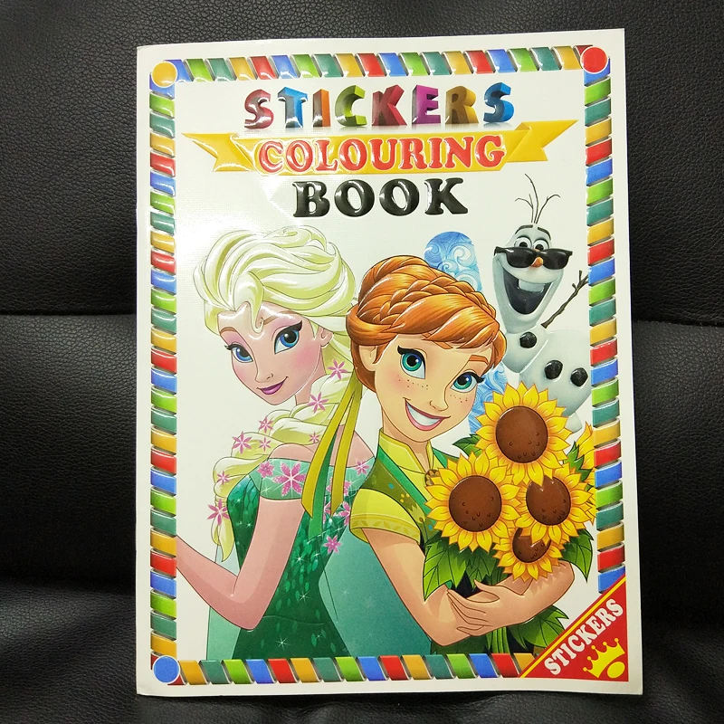 16 pages Snow Princess Girls Coloring Book Sticker Book For kids Children Adults colouring Painting Drawing story color books