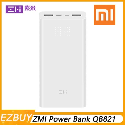 

Xiaomi Power Bank ZMI QB821 20000mAh external battery Dual USB portable charging Power Digital Display QC3.0 20000mAh Powerbank