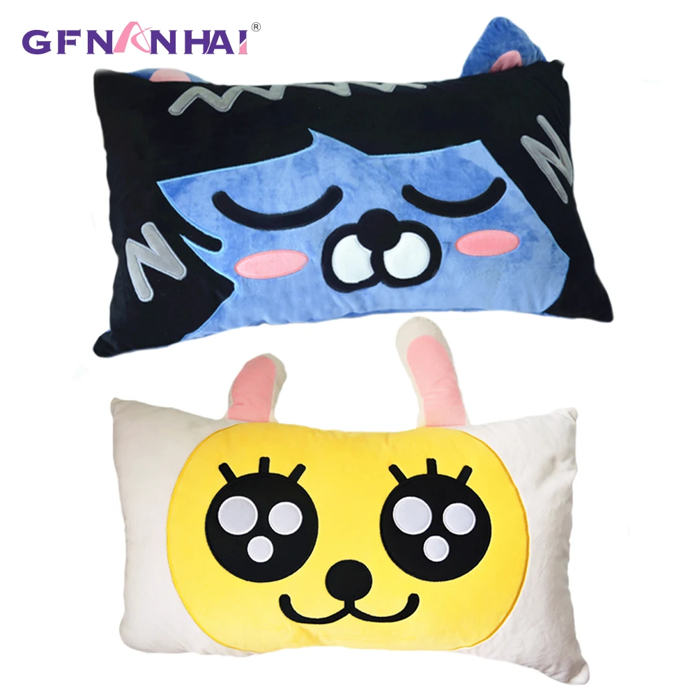 

1pc 70*40cm Cute kakao Friends Pillow Plush toy Muzi Neo Stuffed Soft pp Cotton Sofa Bedroom Cushion Toys Home Decor Gift