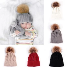 Baby Toddler Kids Boys Girls Knitted Caps Cute Hats Crochet Winter Warm Hat Cap 5 Colors