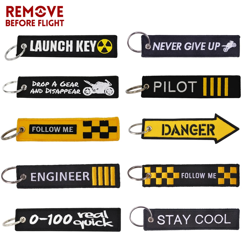 Брелок для ключей с вышивкой снять перед полетом|keychain for motorcycle|novelty keychainkey chain |