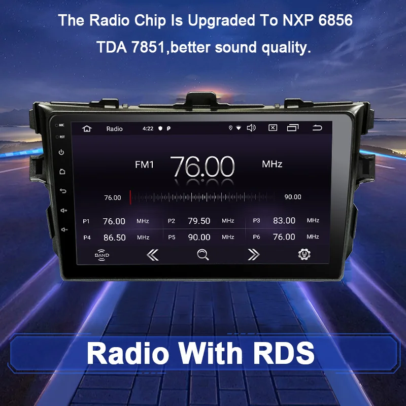 Flash Deal FUNROVER android 9.0 2.5D+IPS  car dvd multimedia player For Toyota Corolla 2006-2013 radio gps navigation system navi RDS DSP 2