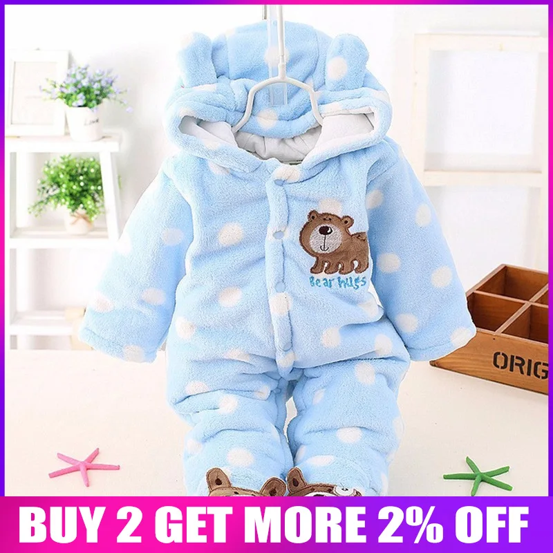 

Bibicola winter infant rompers newborn children clothing cartoon cotton warm thick baby boys & girls clothing newborn rompers