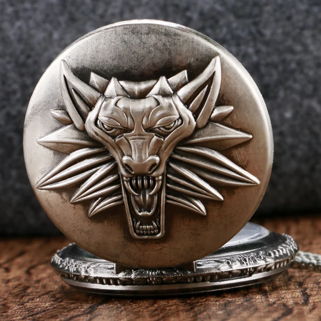 Cool Roaring Lion The Witcher Pocket Watch Vintage Antique Fob Watch Classic Des Cool Roaring Lion The Witcher Pocket Watch Vintage Antique Fob Watch Classic Des
