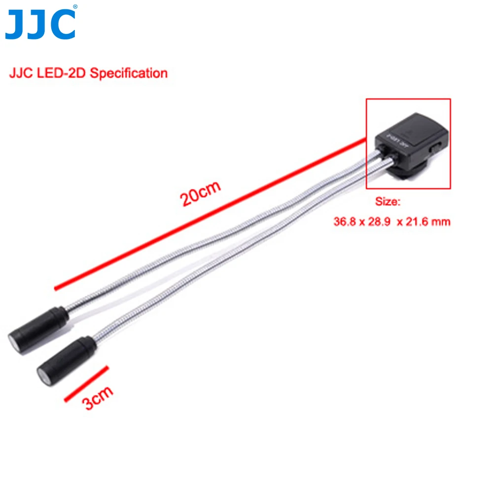  JJC DSLR Camera Flexible Macro LED Lamps Flash Light Speedlight for Canon 60D 5D Mark II 5D Mark II - 32789736882