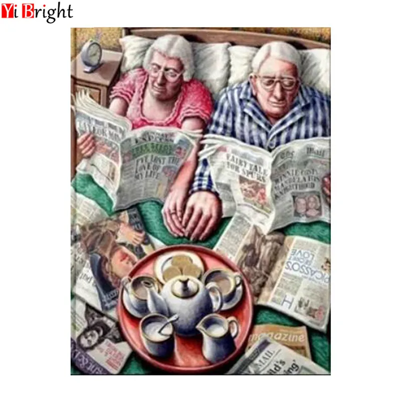 

ull Square 5D DIY Diamond Painting Old Couple Diamond Embroidery Cross Stitch Sale Rhinestone Handwork Decorative Kit Gift XY1