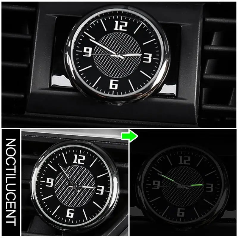

Luminous Automobile Quartz Clock Car Decoration Watch Ornament Vehicle Auto Interior Watch Digital Pointer Car styling With Clip