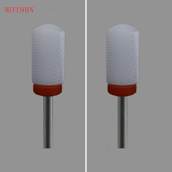 

2 Pcs/Lot White Ceramic Nail Drill Bit - Lager Smooth Top Bit - F (0103.066)