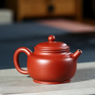 Аутентичная НЕОБРАБОТАННАЯ руда чай Да Хун Пао горшок Исин дингшу город известный мастер чистый ручной чайник де Белл чайный горшок чайный набор