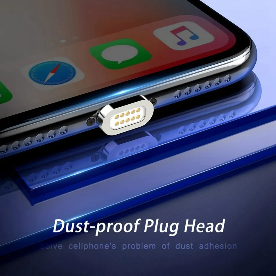 Магнитный кабель CASEIER Micro usb type-C для iPhone 7, 8 Plus, X, магнитный кабель для быстрой зарядки для iPhone, планшетов, мобильных телефонов на базе Android