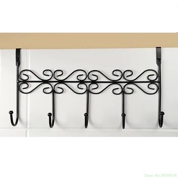 

2020 New 5 Hooks Hanger Hat Clothes Hanging Rack Holder Coat Towel Bag Over Door Bathroom