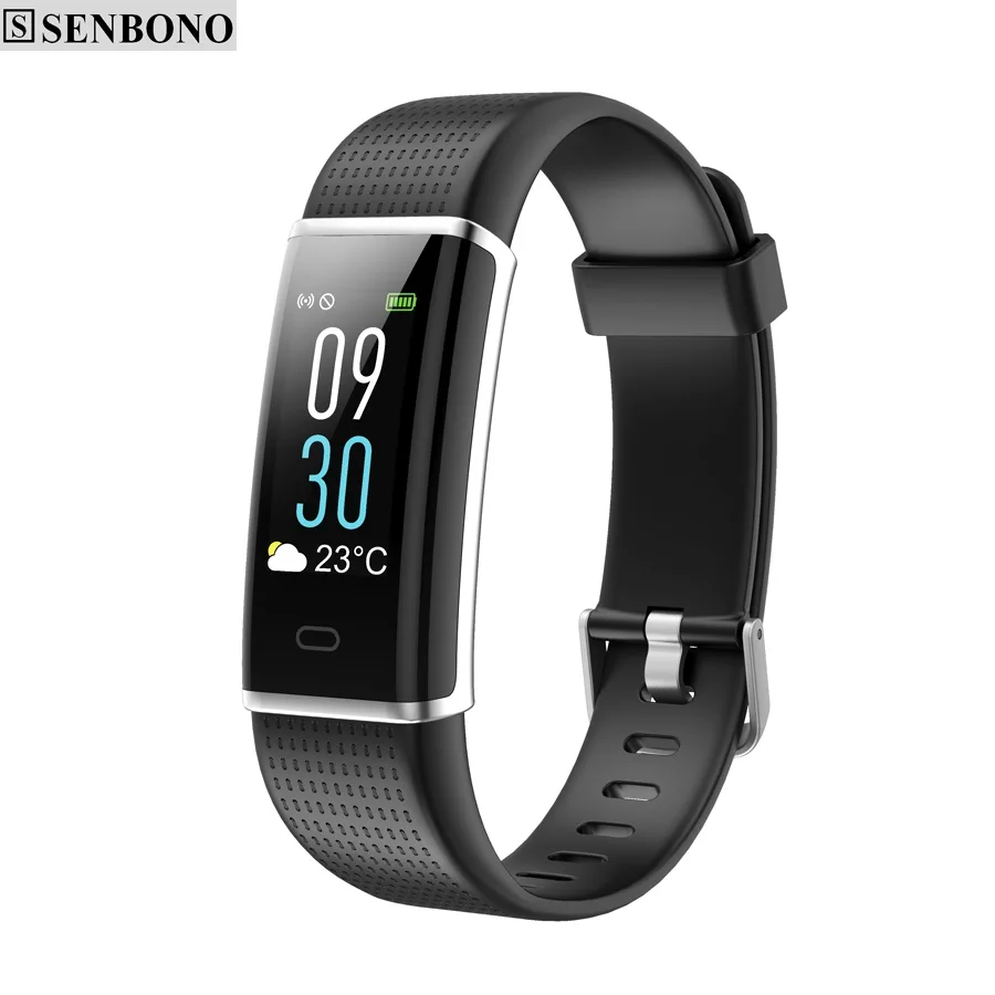 Цветной смарт браслет SENBONO ID130C часы с пульсометром фитнес трекер PK mi band