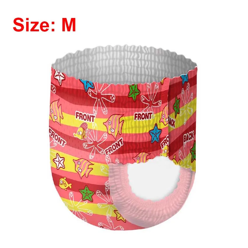 Baby Swim Disposable Diapers Panties Adjustable Waterproof Cloth Swimming Pant Boys Girls Leakproof Nappies Pool Trunks - Цвет: Girl M