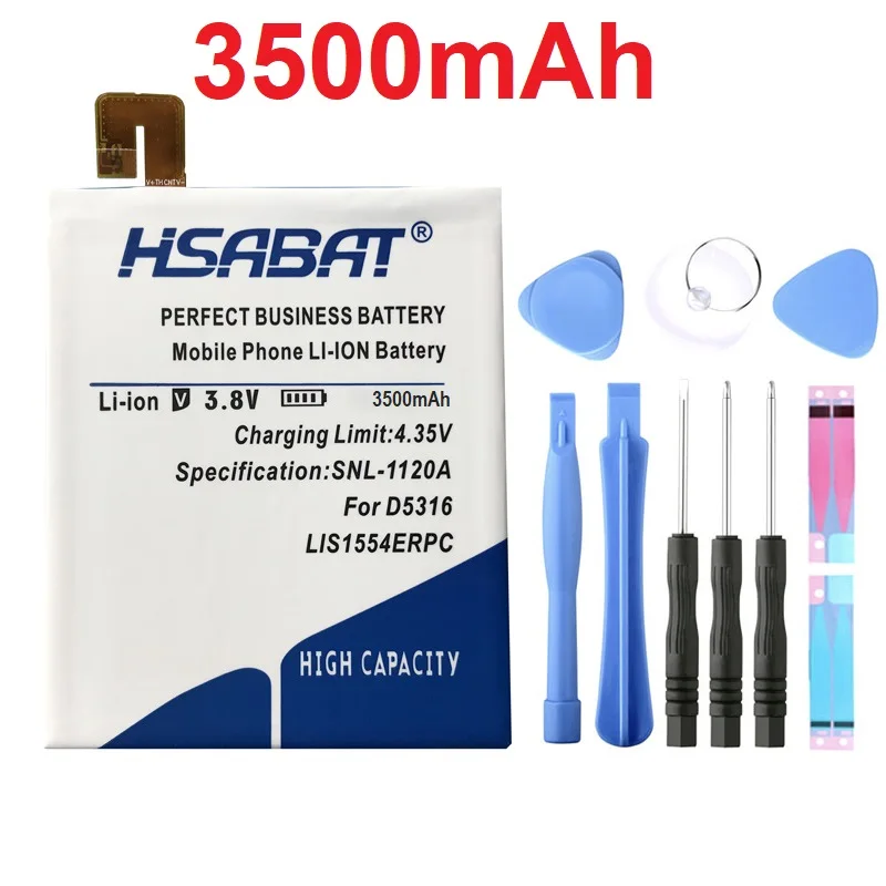 

HSABAT LIS1554ERPC 3500mAh Battery for Sony Xperia T2 Ultra Dual D5322 D5316 XM50H XM50T D5303