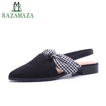 

ZALAVOR Size 33-43 Women Flats Sandals Bowtie Lattice Mixed Color Women Shoes Fashion Sweet Meeting Sandlas Party Footwear