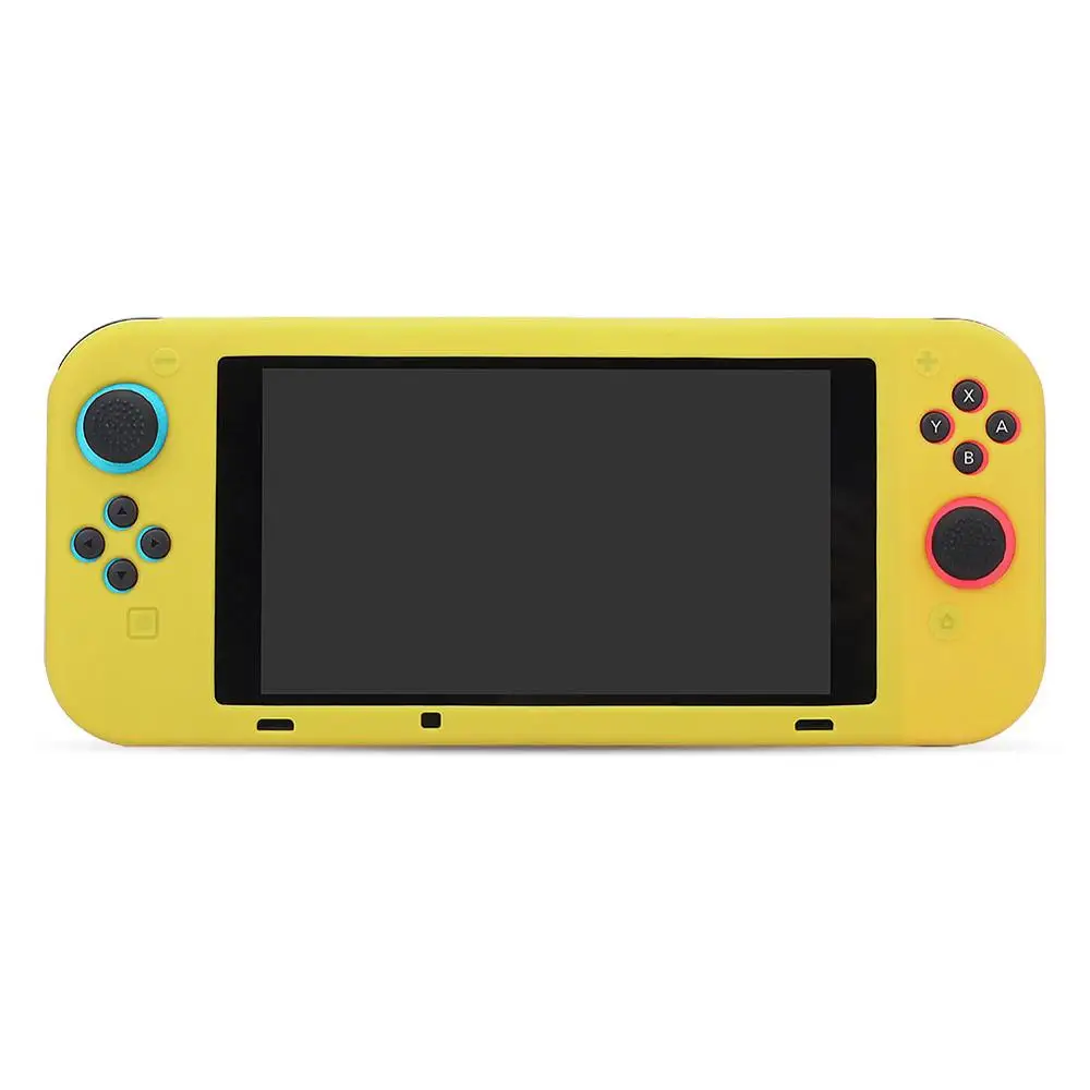 Мягкий силиконовый защитный чехол BUBM/Seperate Body Case/Grip Cover для nintendo Switch NS Console с контроллером Joy-Con - Цвет: Overall style Yellow