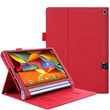Тонкий чехол-книжка из искусственной кожи, держатель для карт, ремешок на руку, чехол для lenovo Yoga Tab3 Tab 3 Plus, YT-X703F, 10,1 дюймов, планшет+ подарок