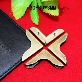 

Book Scrapbooking Corner Albums Folders Corner Protectors Bronze Tone 30mm,Fit 3mm Thickness,6PCs