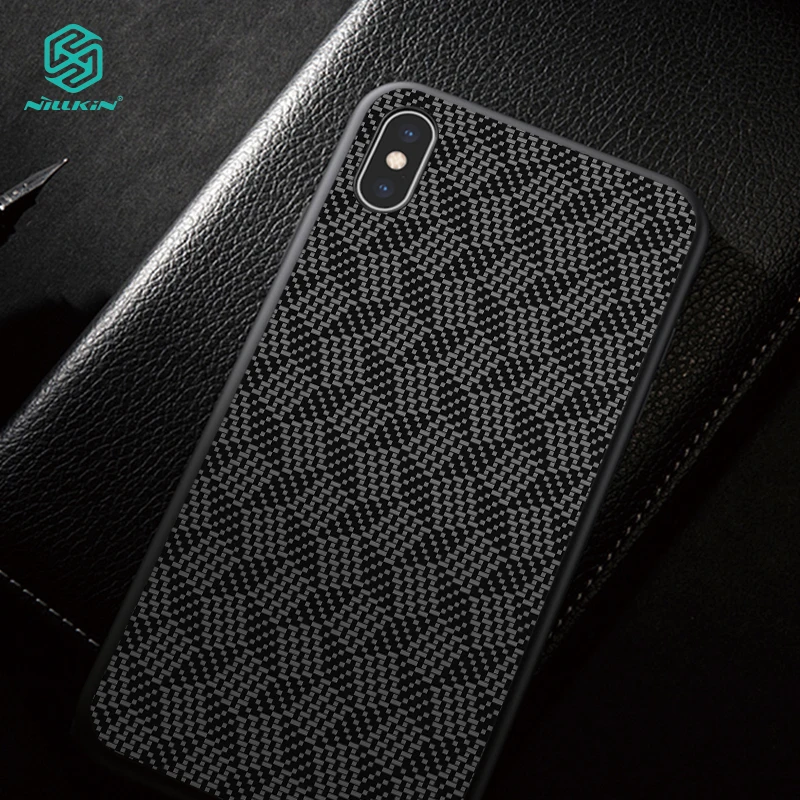 

Nillkin Plaid Case for iPhone XR Synthetic Fiber Cases Phone Shell Hard Back Cover