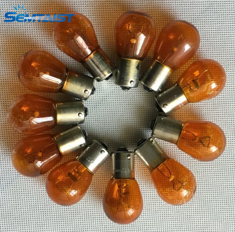 

semtaist 10 x Genuine OEM Original 12V PY21W Turning Signal Halogen Bulbs Amber Yellow (USED)