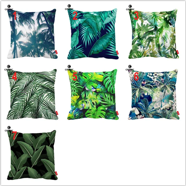 Hawaiian Garden Tropical Palm Trees Leaves Plant Print Custom Car Sofa