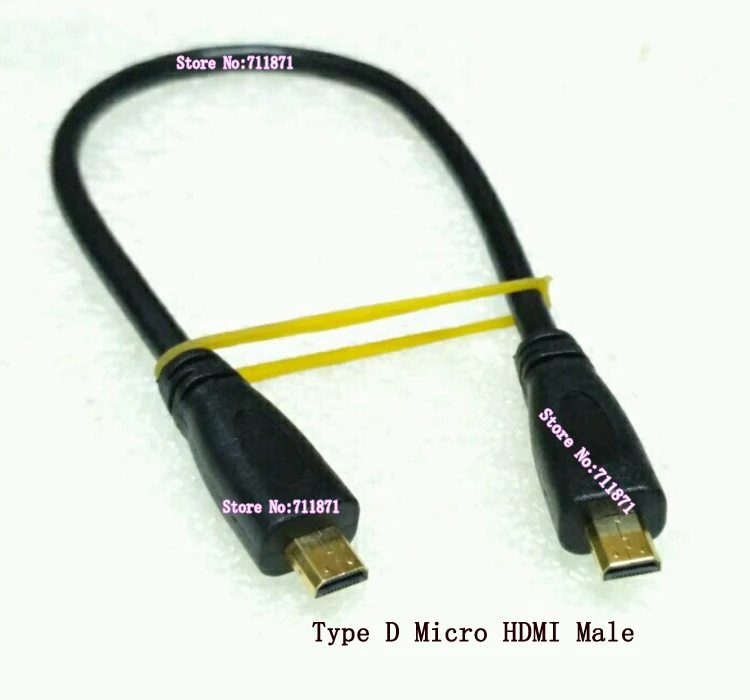 

Short Male to Male Micro HDMI Cable 0.25M 25cm Male Type D HDMI Cable Line Mobile phone camera HDMI Cable Line Type D Micro HDMI