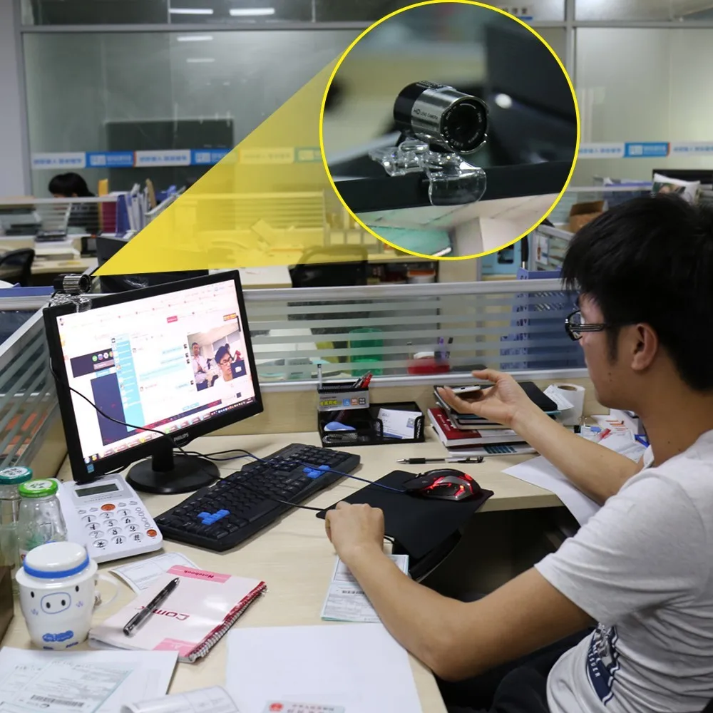 Aoni ANC веб-камера настольный компьютер/ноутбук компьютер ночного видения веб-камера USB Бесплатный драйвер HD камера с микрофоном веб-камера Веб-камера