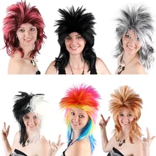 Смешной взрослый COS умный преувеличенный парик на Хэллоуин карнавальный женский мужской причудливый парик для косплея реквизит для маскарада вечерние парики для украшения
