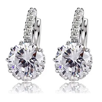

Fashion 9 Colors AAA CZ Element Stud Earrings For Women Round Crystal Earring Wholesale Factory Price