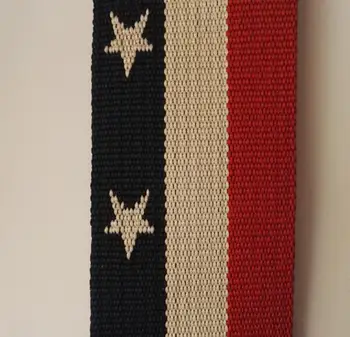 

50Yards/Bag Popular stars pattern, jacquard colored stripe ribbon 38mm