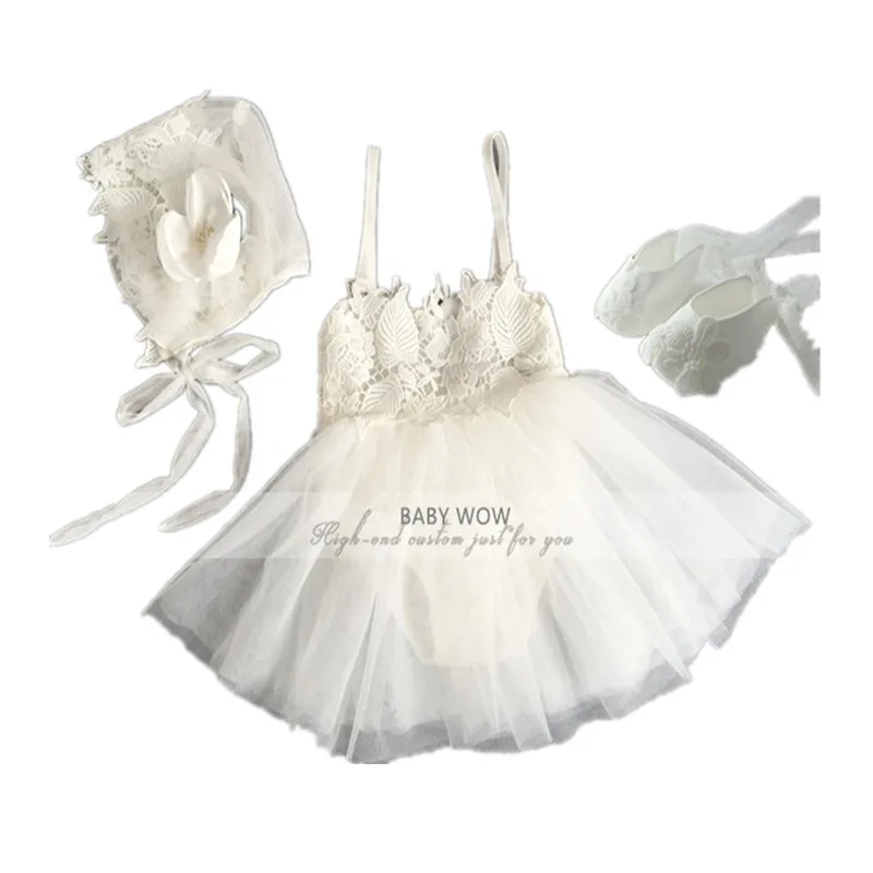 

BBWOWLIN Baby Clothes Girls Dress Suits with Hat and Shoes for Christmas Birthday Party Gift 9059