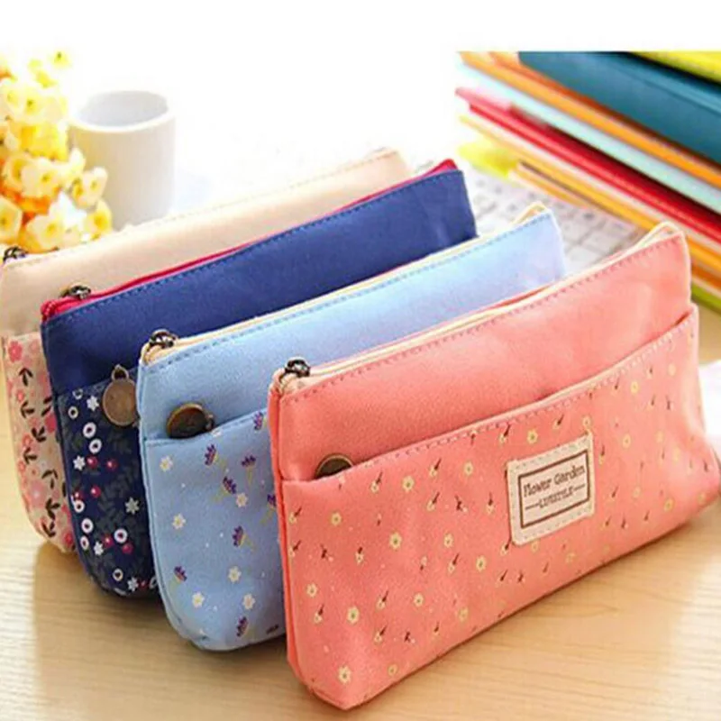  Best Sale Multifunctional Vintage Flower Oxford Cloth Cosmetic Bag Women Makeup Storage Pouch Bag P