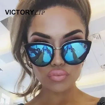 

2017 Cat Eye Women Sunglasses Female Metal Frame Sunglasses Brand Designer Alloy Legs Retro Sexy Glasses Oculos De Sol