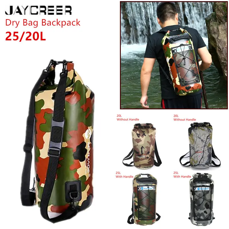 

JayCreer 20/25L Waterproof Dry Bag Backpack Floating Dry Backpack For Fishing, Boating, Kayaking, Surfing, Rafting, Camping