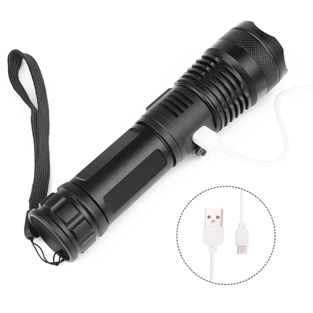 LED XHP50 Telescopic Focusing Flashlight High Light Torch with Power Display New Long Shot LED Tactical Flashlight LED XHP50 Telescopic Focusing Flashlight High Light Torch with Power Display New Long Shot LED Tactical Flashlight