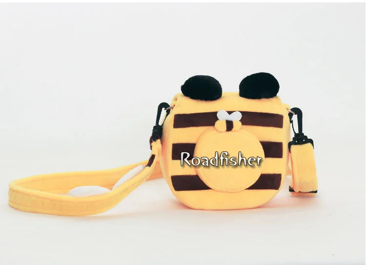 Roadfisher желтая пчела ручной работы камера сумка Вставка чехол ремень подходит Polaroid Fuji Instax Mini 7S 8 25 90 50S 210 hello kitty