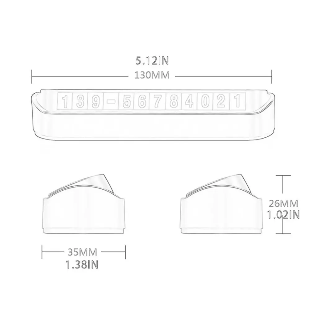 Автомобильная Временная парковочная карта креативный номерной знак передвижной номерной знак скрытый солнцезащитный автомобиль Симпатичные авто аксессуары