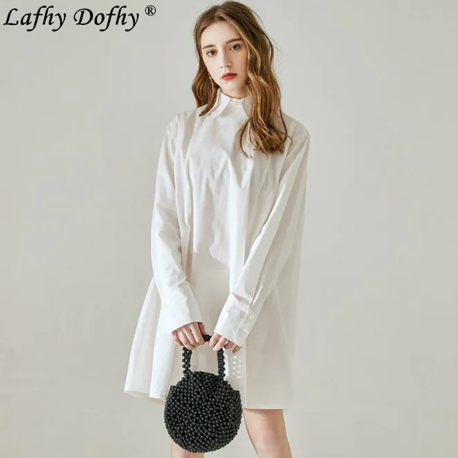 

Spring and Autumn New Cotton Fashion Women's Europe and America Print Solid Color Single Breasted Loose A Word Dress218
