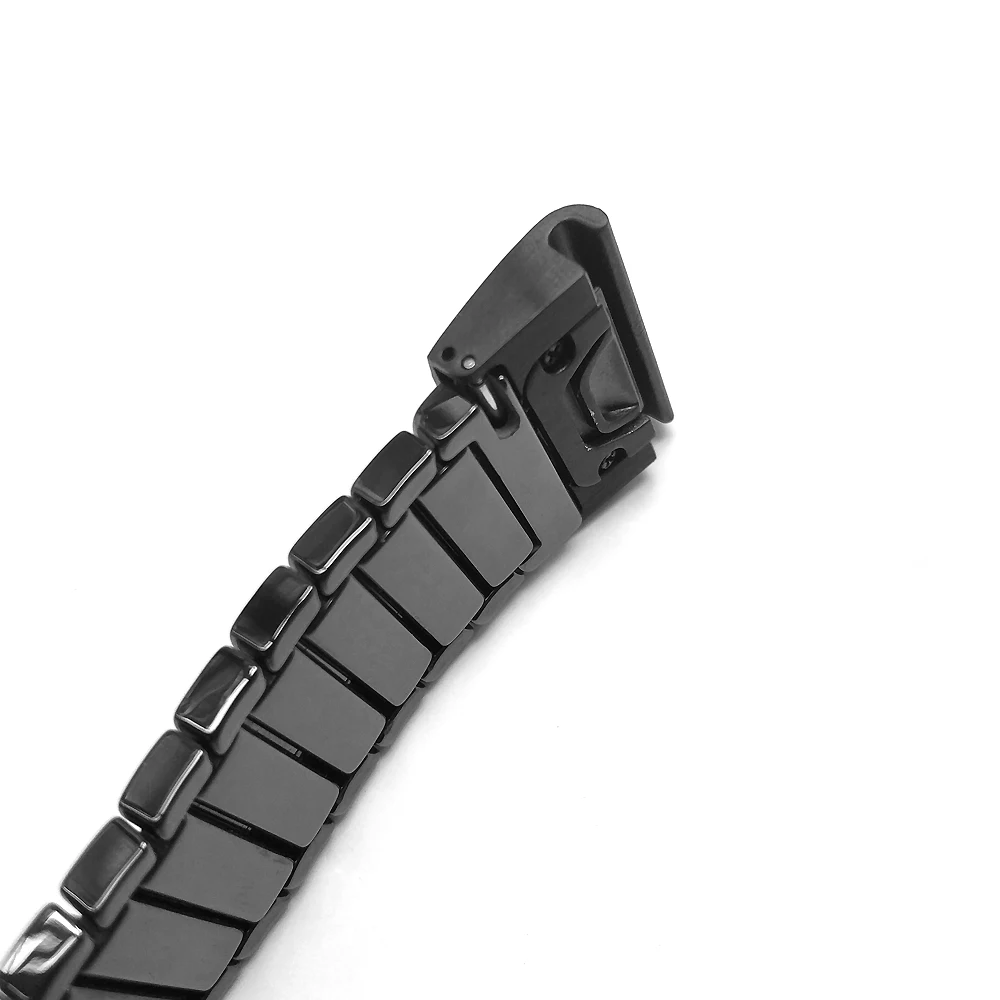 Metal ajuste rápido borboleta fivela pulseira cerâmica