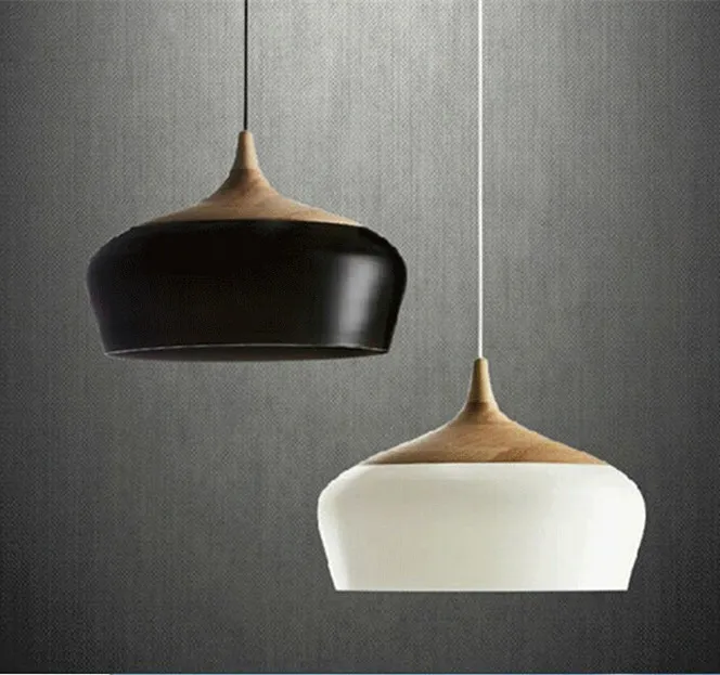 Modern Pendant Light Wood And Aluminum Lamp Black White Restaurant Modern Pendant Light Wood And Aluminum Lamp Black White Restaurant Bar Coffee Dining Room Led Hanging Fixture In Lights From
