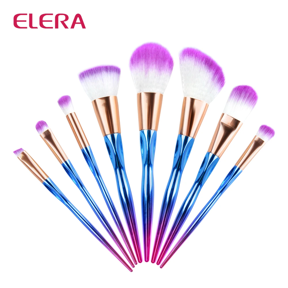 

8 pcs Professional Synthetic Makeup Brushes Kit Cosmetic Brush Set Powder Blush Blending Foundation Eyebrow Brushes Make up Tool