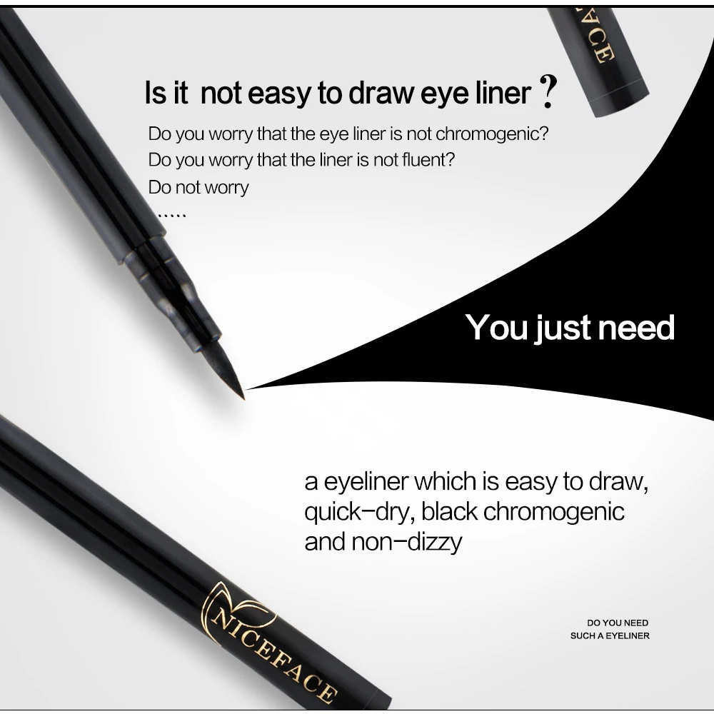 10 pcs Not Dizzy Waterproof Eyeliner Black Liquid Long-lasting Eye liner Pencil 1.8g Cosmetics Beauty Makeup Tools for eyeshadow (11)