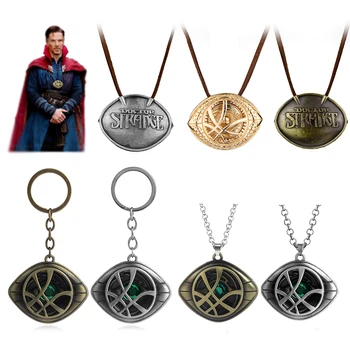 

20Pcs Wholesale Doctor Strange Necklace Women Men Avengers Crystal Eye of Agamotto Pendants Necklaces Movie Jewelry Gift