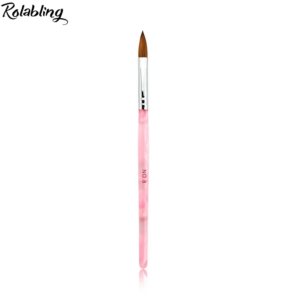 

Rolabling 1pc size 8# Kolinsky Sable Acrylic Brush Gel Manicure Brushes Pen Manicure nail brush for Gel Polish nail art brush